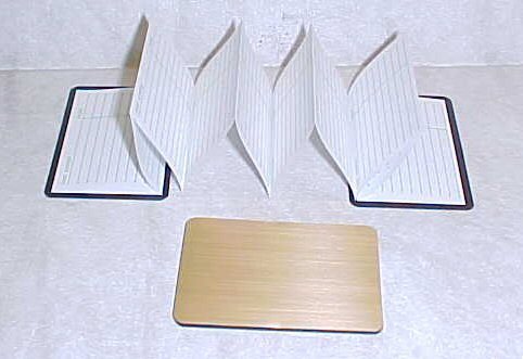 FIRE ROSE Magnetic Credit Card Size Address Book - Gold Pocket Organizer