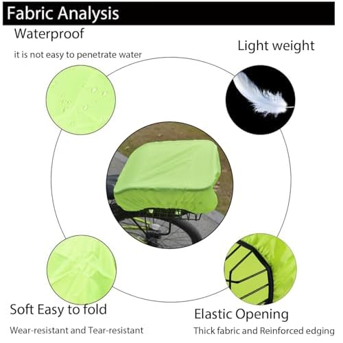 35L Bicycle Rear Rack Rain Cover Bike Trunk Rain Cover Black