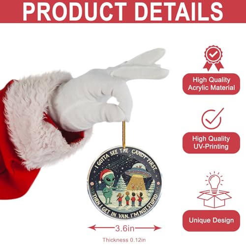 Funny Adult Christmas Ornament Gag Gift - 3.6 in Acrylic Decor