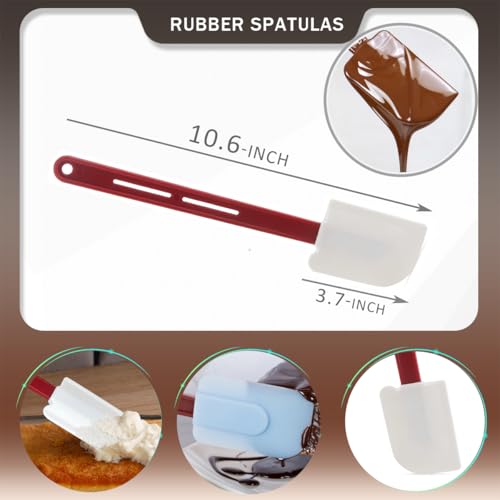 10-Inch Silicone Rubber Spatula – Heat Resistant Baking Tool