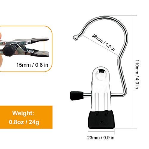 Coideal Black Boot Hanging Clips - 8 Pcs Stainless Steel Laundry Hangers