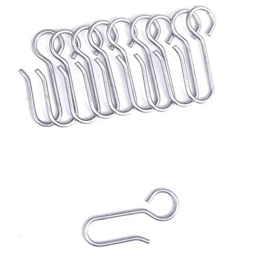 Kuasting Stainless Steel S-Hooks for Curtain Tracks, 80 Pack, 35mm