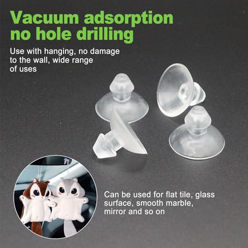 18mm Clear Suction Cups - 20 Pack for Glass Table Tops & Furniture