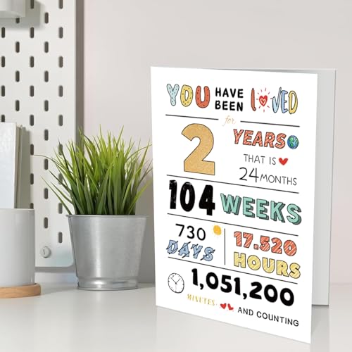 Happy 2nd Birthday Card - Cute Design for Boys & Girls