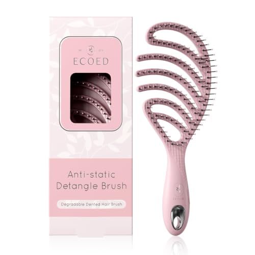 Ecoed Vented Anti-Static Detangling Hair Brush - Pink