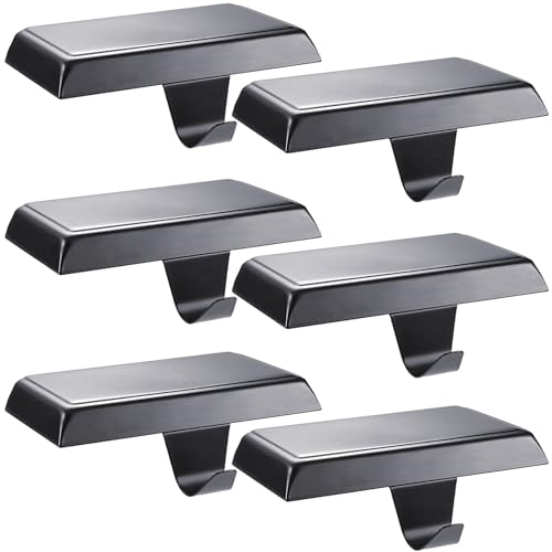 Sunshane Black Christmas Stocking Holder Set - Mantel Hooks for Fireplace Holiday Decor