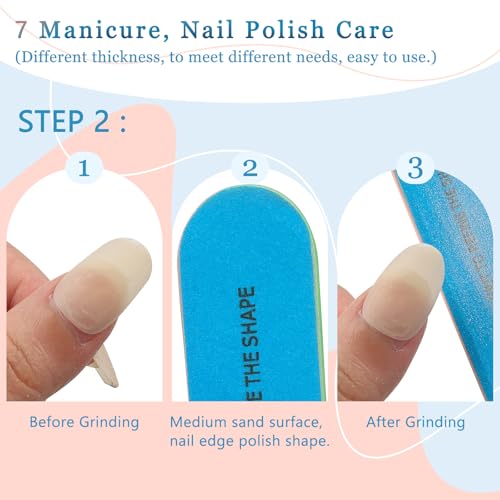 LNAUJS 6-Pack All-in-One Nail Buffer and Shaper for Smooth Shine