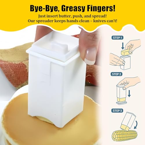 Plastic Butter Spreader Set - 4 Pack for Corn, Toast & Waffles