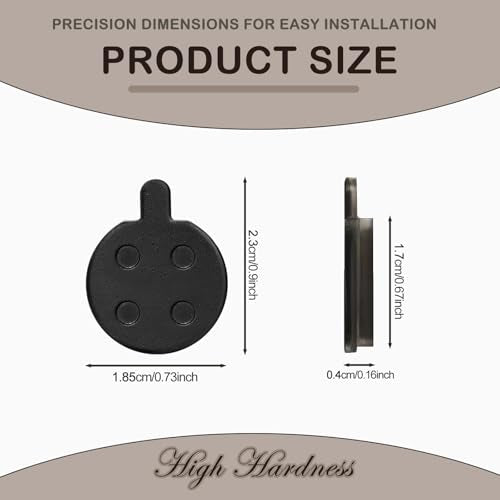 5 Pairs Bike Brake Pads, Low Noise Disc Brake Pads for Mountain Bicycles, Ebikes, Scooters - Semi-Metallic Resin Braking Pads Kit with Smooth Performance and Easy Installation