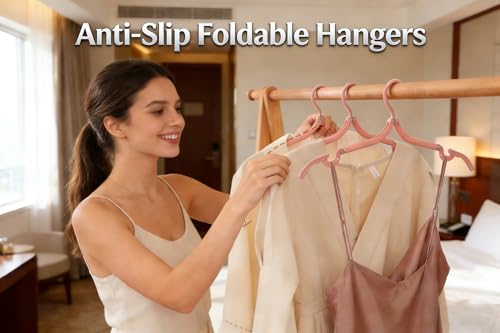 YOFAN 2-Pack Portable Folding Clothes Hangers - Travel & Home Use