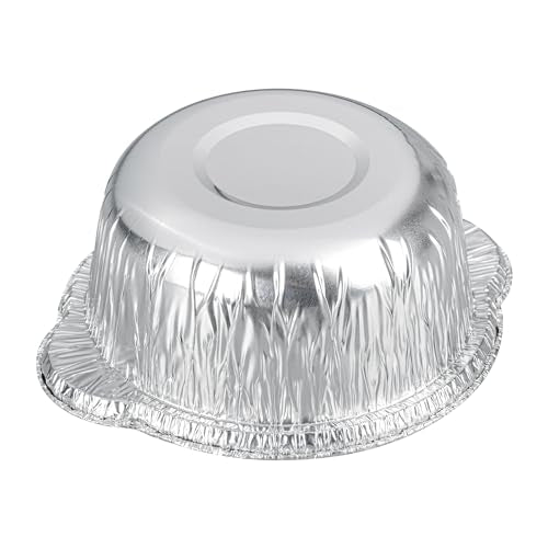 Foil Lux 34 Ounce Pans And Lids, 100 Disposable Pots With Lids - Oven-Ready, Stove Compatible, Aluminum Foil Baking Pans, Freezable, For Outdoor Camping, Vacation, Picnic, And More - Restaurantware