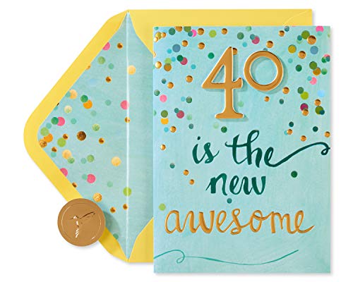 Papyrus 40th Birthday Card - 40 Is The New Awesome Premium Greeting Card