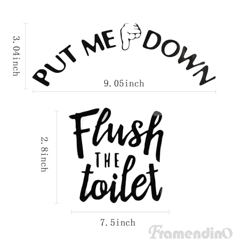 Funny Toilet Seat Stickers - 4 Pack Bathroom Reminder Signs