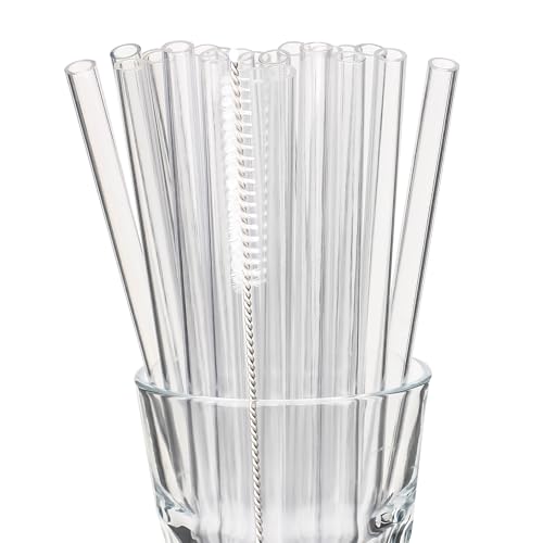 Reusable Clear Plastic Straws for Tumblers - 22 Pack, 8 Inch