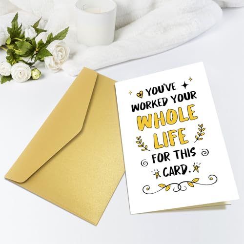 Funny Retirement Card for Coworker - 5.3x8 Inches, Eco-Friendly