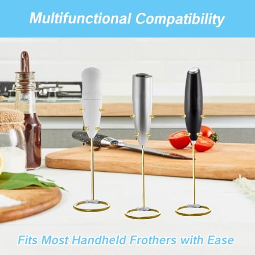 YAFIYGI Stainless Steel Milk Frother Stand - Space-Saving Design
