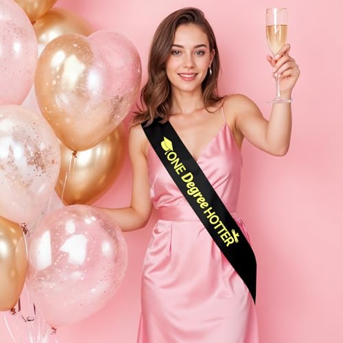 2025 Graduation Sash - Black Satin Congrats Grad Gift for Men & Women