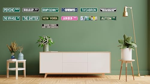 Funny Retro Autism Avenue Metal Tin Sign - 4x16 Inches
