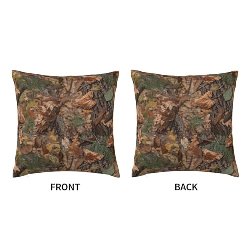 Forest Camouflage Plush Throw Pillow Cover - Style 17