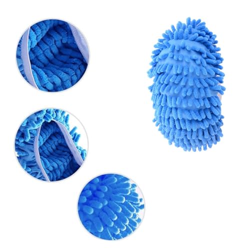 AISIBO Washable Microfiber Mop Slippers - 10 Piece Chenille Floor Dusting Set
