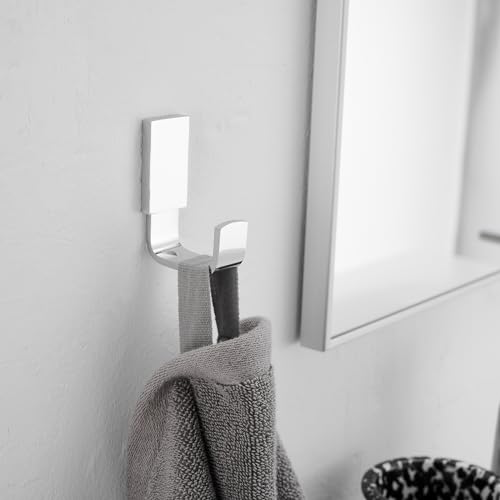 BESy Brass Towel Hook Polished Chrome Wall Mount Robe & Coat Hook 1 Pack