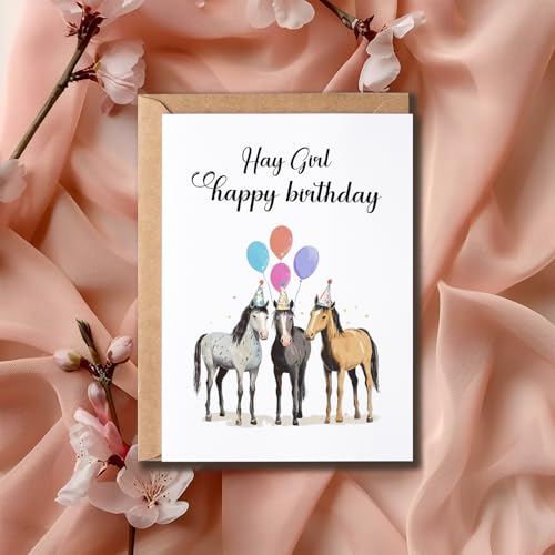Funny Horse Birthday Card for Friends | GoGiArt 5x7