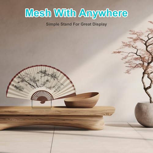 Boloyo Clear Acrylic Fan Display Stand for Traditional Handheld Fans