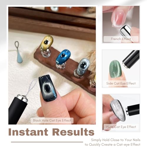 Black Hole Cat Eye Nail Magnet Tool Set for Gel Polish
