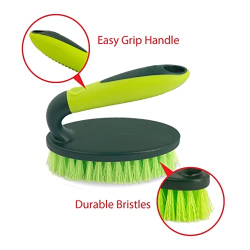 Pine-Sol Heavy Duty Scrub Brush with Comfort Grip - Iron Handle for All-Purpose Cleaning