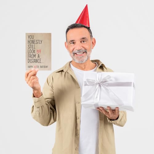 Qamza Funny 60th Birthday Card - Variation #5 for Dad, Mom, Him, Her, Grandpa, Grandma