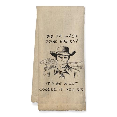 Funny Western Cowboy Hand Towels 16x24 inch - Wash Hands