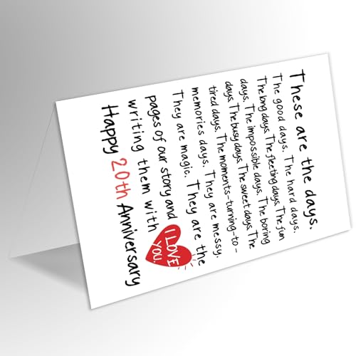 20th Anniversary Card for Couple - Happy Anniversary-110 Edition