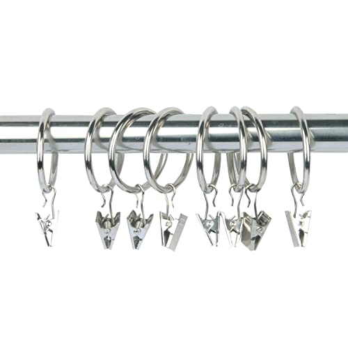 30 Pack Heavy Duty Curtain Clips with Hooks - Bright Silver