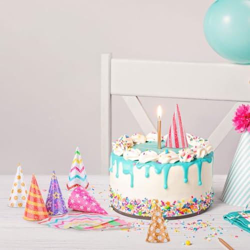 10 Mini Party Hats for Stuffed Animals - Glitter Cone Birthday Hats