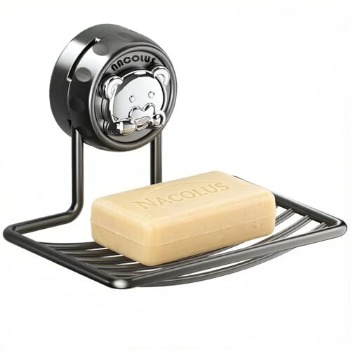 NACOLUS Gray Bear Soap Holder - No Drill Wall Mounted Soap Dish
