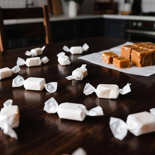 400 Pcs Wax Paper Candy Wrappers - 3.5 x 5 Inches for Chocolates & Caramels