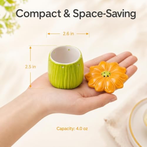 Ceramic Flower Refrigerator Deodorizer Jar - Natural Odor Absorber