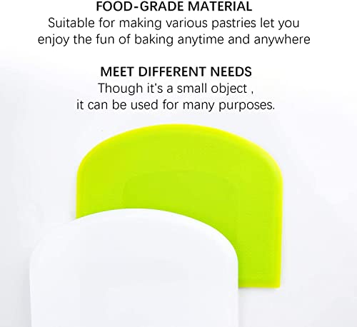 LUTER Plastic Dough Scraper Set - 2 Pack, 12x9.5 cm