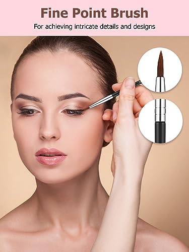 TEOYALL 4-Piece Precision Eyeliner and Eyebrow Brush Set