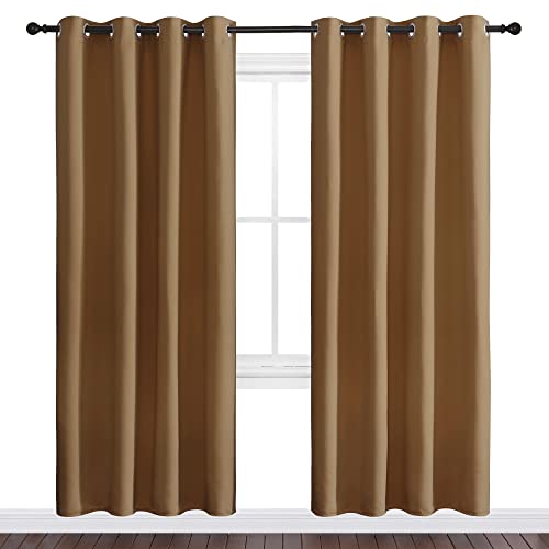 NICETOWN Blackout Curtains 55x78 Inch, Energy Efficient Grommet Drapes