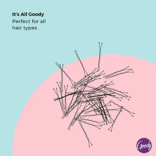 Goody Slideproof Black Bobby Pins 2 Inch - 48 Count Pain-Free Hair Pins