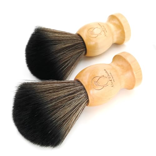 Menesia Small Barber Neck Duster Brush with Wood Handle