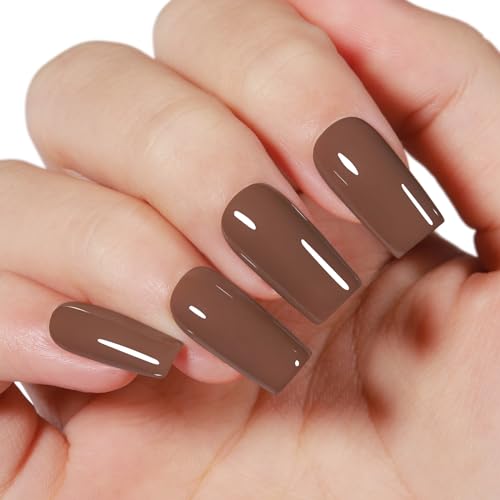 AILLSA Dark Chocolate Brown Gel Nail Polish Soak Off UV LED 0.5 Fl Oz