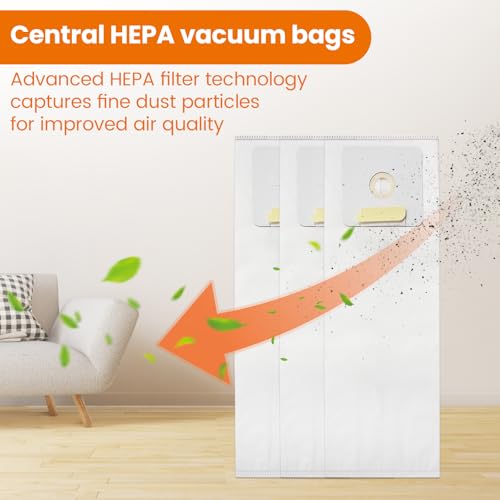 3-Pack Nutone 391 Central Vacuum Bags for HEPA Filtration