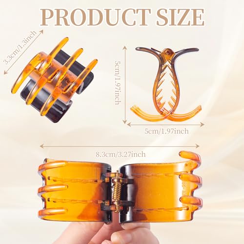 Cobahom 6 Pcs 2 Inch Small Hair Claw Clips for Thin and Medium Hair
