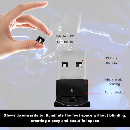 2 PCS Mini USB LED Atmosphere Light - 8 Colors Adjustable Night Lamp