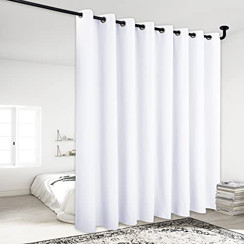 NICETOWN White Patio Door Curtain Panel 120" W x 84" L - Nursery & Dining Room