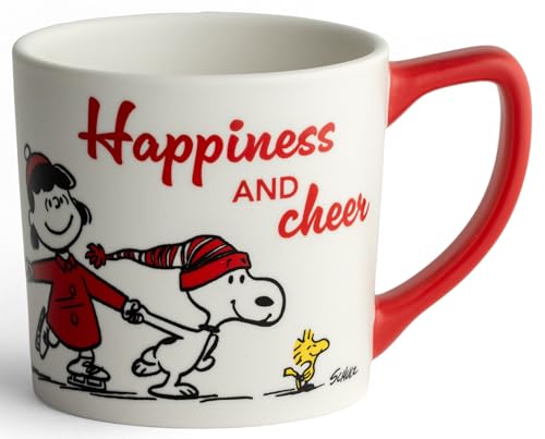 Peanuts Happiness and Cheer 14oz Ceramic Mug - Christmas Gift