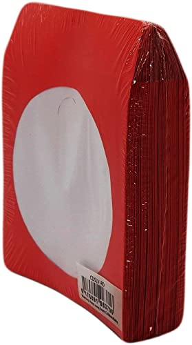 BestDuplicator Black CD/DVD Paper Sleeves with Clear Window - 100 Pack