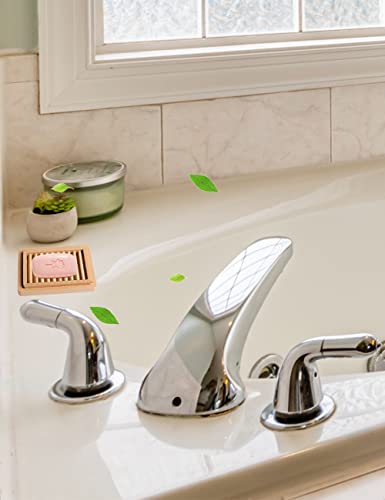 SHENYI Bamboo Wood Soap Dish Holder - Double Layer Design for Drying